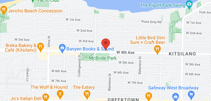 map of 3327 W 4TH AVENUE